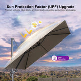 PURPLE LEAF UV Resistant Patio Umbrella Affordable Outdoor Umbrella with Base
