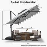 PURPLE LEAF Eco-friendly Fade Resistant Patio Umbrella High Quality Cantilever Umbrella