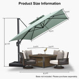PURPLE LEAF Eco-friendly Fade Resistant Patio Umbrella High Quality Cantilever Umbrella