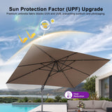 PURPLE LEAF UV Resistant Patio Umbrella Affordable Outdoor Umbrella with Base