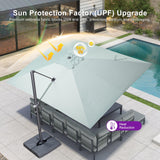 PURPLE LEAF UV Resistant Patio Umbrella Affordable Outdoor Umbrella with Base