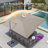PURPLE LEAF UV Resistant Patio Umbrella Affordable Outdoor Umbrella with Base