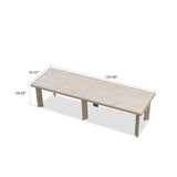 PURPLE LEAF Round & Rectangle Outdoor Dining Table HPL Aluminum Tabletop Modern Dining Table for Deck Kitchen