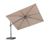 PURPLE LEAF UV Resistant Patio Umbrella with Base, Left-Right Tilt & 360° Swivel