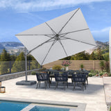 PURPLE LEAF UV Resistant Patio Umbrella with Base, Left-Right Tilt & 360° Swivel