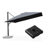 PURPLE LEAF Outdoor Sun Heavy Duty Large Cantilever Umbrella with Base