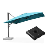 PURPLE LEAF Outdoor Sun Heavy Duty Large Cantilever Umbrella with Base