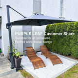 PURPLE LEAF Patio Outdoor Large Umbrella Square and Rectangular Cantilever Yard Sun Umbrellas