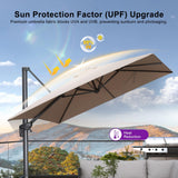 PURPLE LEAF UV Resistant Patio Umbrella Affordable Outdoor Umbrella with Base