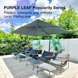 PURPLE LEAF Patio Outdoor Large Umbrella Square and Rectangular Cantilever Yard Sun Umbrellas