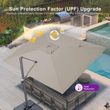PURPLE LEAF UV Resistant Patio Umbrella Affordable Outdoor Umbrella with Base