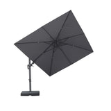 PURPLE LEAF UV Resistant Patio Umbrella with Base, Left-Right Tilt & 360° Swivel