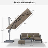 PURPLE LEAF UV Resistant Patio Umbrella Affordable Outdoor Umbrella with Base