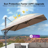 PURPLE LEAF UV Resistant Patio Umbrella Affordable Outdoor Umbrella with Base
