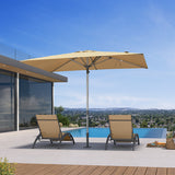 PURPLE LEAF Semi-Auto 1.9''/2.4''/3.1'' Pole Commercial Patio Umbrella Market Umbrella for Café, Restaurant & Hotel