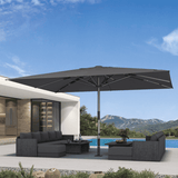 PURPLE LEAF Semi-Auto 1.9''/2.4''/3.1'' Pole Commercial Patio Umbrella Market Umbrella for Café, Restaurant & Hotel