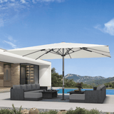 PURPLE LEAF Semi-Auto 1.9''/2.4''/3.1'' Pole Commercial Patio Umbrella Market Umbrella for Café, Restaurant & Hotel