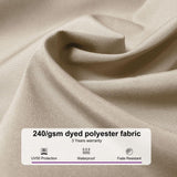 PURPLE LEAF Double Top 9 / 10 / 11 / 12 ft Square Aluminum Sun Umbrellas in Wood Color