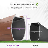 PURPLE LEAF Outdoor Garden Umbrella with Base, Cantilever Umbrellas in Wood Color
