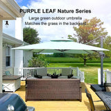 PURPLE LEAF Eco-friendly Fade Resistant Patio Umbrella High Quality Cantilever Umbrella
