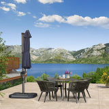 PURPLE LEAF Durable Patio Outdoor Umbrella Aluminum Round Cantilever Sun Yard Umbrellas For Pool, Deck