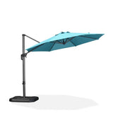 PURPLE LEAF Durable Patio Outdoor Umbrella Aluminum Round Cantilever Sun Yard Umbrellas For Pool, Deck