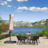 PURPLE LEAF Durable Patio Outdoor Umbrella Aluminum Round Cantilever Sun Yard Umbrellas For Pool, Deck