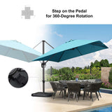 PURPLE LEAF Patio Outdoor Large Umbrella Square and Rectangular Cantilever Yard Sun Umbrellas