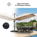PURPLE LEAF Patio Outdoor Large Umbrella Square and Rectangular Cantilever Yard Sun Umbrellas