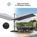 PURPLE LEAF Patio Outdoor Large Umbrella Square and Rectangular Cantilever Yard Sun Umbrellas