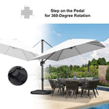 PURPLE LEAF Patio Outdoor Large Umbrella Square and Rectangular Cantilever Yard Sun Umbrellas
