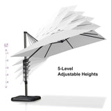PURPLE LEAF Patio Outdoor Large Umbrella Square and Rectangular Cantilever Yard Sun Umbrellas