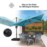 PURPLE LEAF Patio Outdoor Large Umbrella Square and Rectangular Cantilever Yard Sun Umbrellas