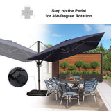 PURPLE LEAF Patio Outdoor Large Umbrella Square and Rectangular Cantilever Yard Sun Umbrellas