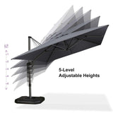 PURPLE LEAF Patio Outdoor Large Umbrella Square and Rectangular Cantilever Yard Sun Umbrellas
