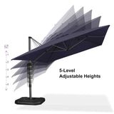 PURPLE LEAF Patio Outdoor Large Umbrella Square and Rectangular Cantilever Yard Sun Umbrellas