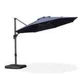 PURPLE LEAF Durable Patio Outdoor Umbrella Aluminum Round Cantilever Sun Yard Umbrellas For Pool, Deck