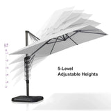 PURPLE LEAF Patio Outdoor Large Umbrella Square and Rectangular Cantilever Yard Sun Umbrellas