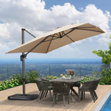 PURPLE LEAF Patio Outdoor Large Umbrella Square and Rectangular Cantilever Yard Sun Umbrellas