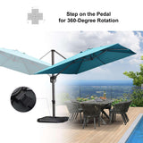 PURPLE LEAF Patio Outdoor Large Umbrella Square and Rectangular Cantilever Yard Sun Umbrellas
