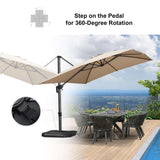 PURPLE LEAF Patio Outdoor Large Umbrella Square and Rectangular Cantilever Yard Sun Umbrellas