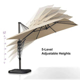 PURPLE LEAF Patio Outdoor Large Umbrella Square and Rectangular Cantilever Yard Sun Umbrellas