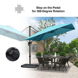PURPLE LEAF Patio Outdoor Large Umbrella Square and Rectangular Cantilever Yard Sun Umbrellas