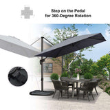PURPLE LEAF Patio Outdoor Large Umbrella Square and Rectangular Cantilever Yard Sun Umbrellas