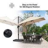 PURPLE LEAF Patio Outdoor Large Umbrella Square and Rectangular Cantilever Yard Sun Umbrellas