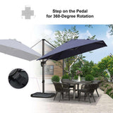 PURPLE LEAF Patio Outdoor Large Umbrella Square and Rectangular Cantilever Yard Sun Umbrellas