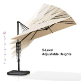 PURPLE LEAF Patio Outdoor Large Umbrella Square and Rectangular Cantilever Yard Sun Umbrellas