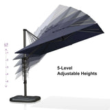 PURPLE LEAF Patio Outdoor Large Umbrella Square and Rectangular Cantilever Yard Sun Umbrellas