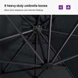 PURPLE LEAF Patio Outdoor Large Umbrella Square and Rectangular Cantilever Yard Sun Umbrellas