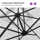 PURPLE LEAF Patio Outdoor Large Umbrella Square and Rectangular Cantilever Yard Sun Umbrellas